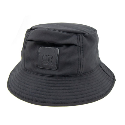 C.P. Company Logo Badge Bucket Hat Black 999