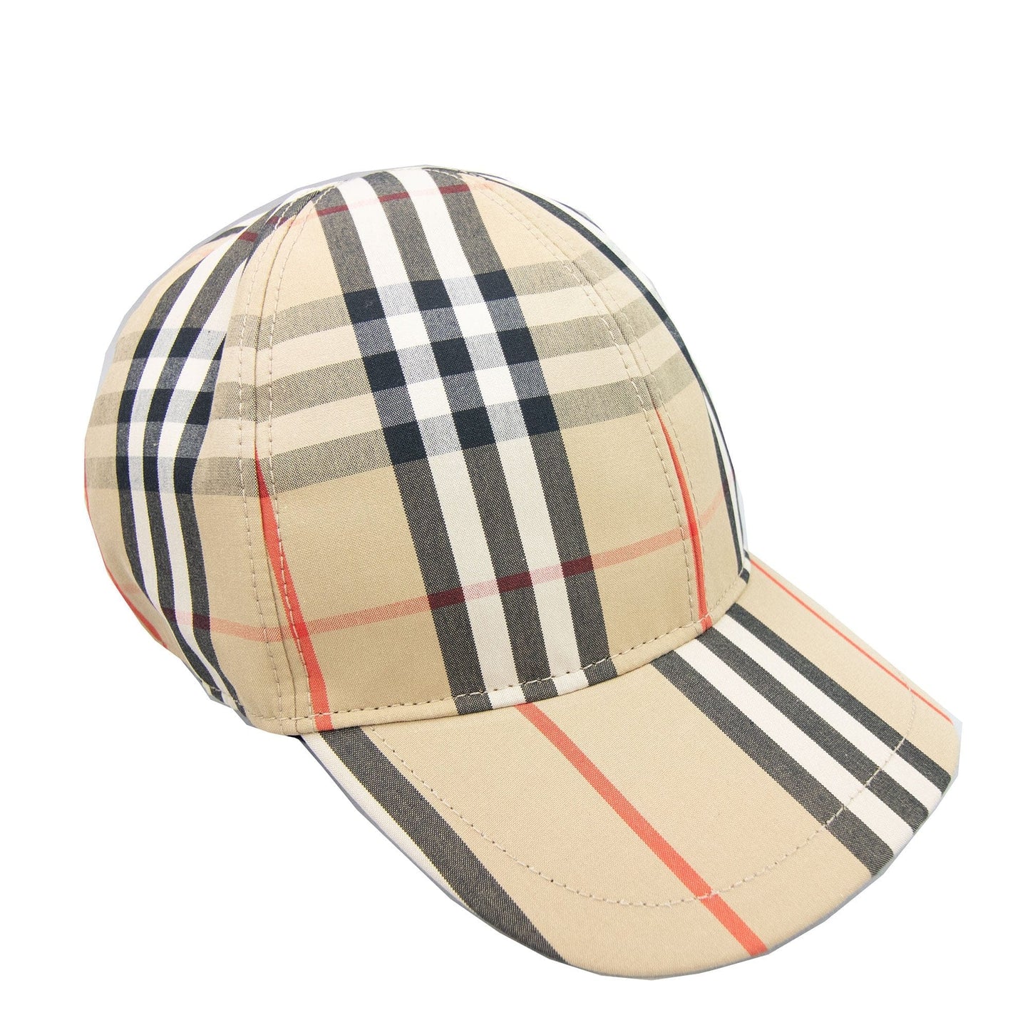 Burberry Children Vintage Check And Icon Stripe Baseball Cap Beige