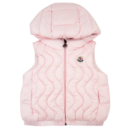 Moncler Junior Quitta Hooded Gilet Pink