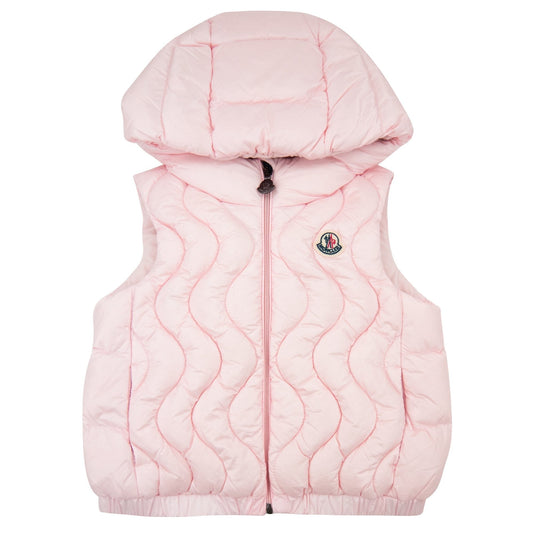 Moncler Junior Quitta Hooded Gilet Pink