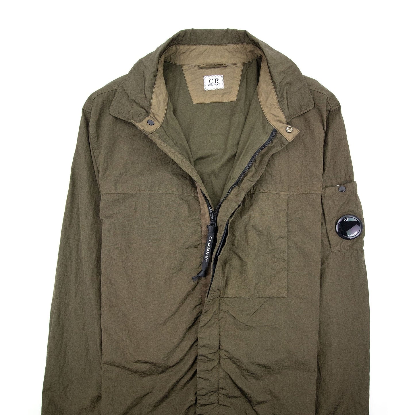 C.P. Company Nylon Zip Up Overshirt Green 683