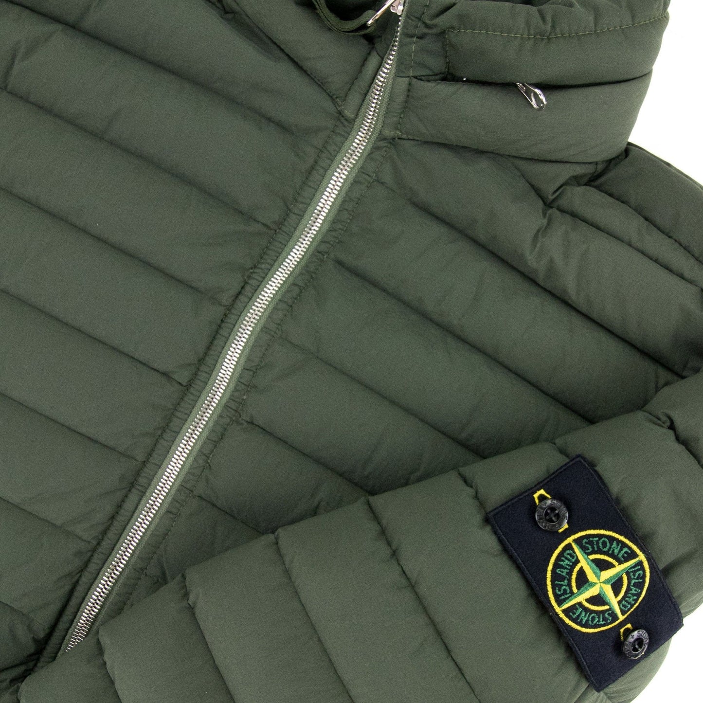 Stone Island Loom Woven Down Chambers Jacket Khaki V0059