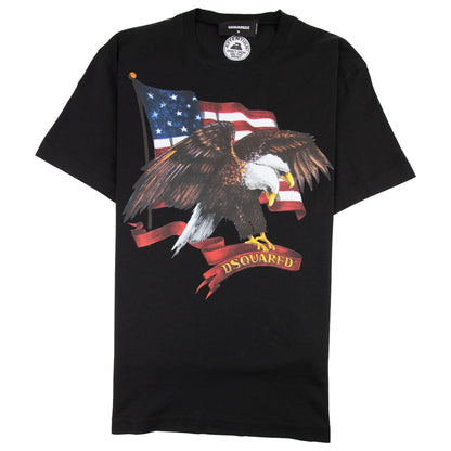 Dsquared2 Eagle Flag T-Shirt Black