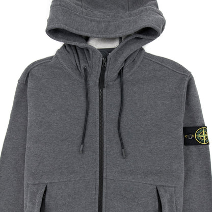 Stone Island 61420 Hoodied Zip Up Sweatshirt Grey V0m67