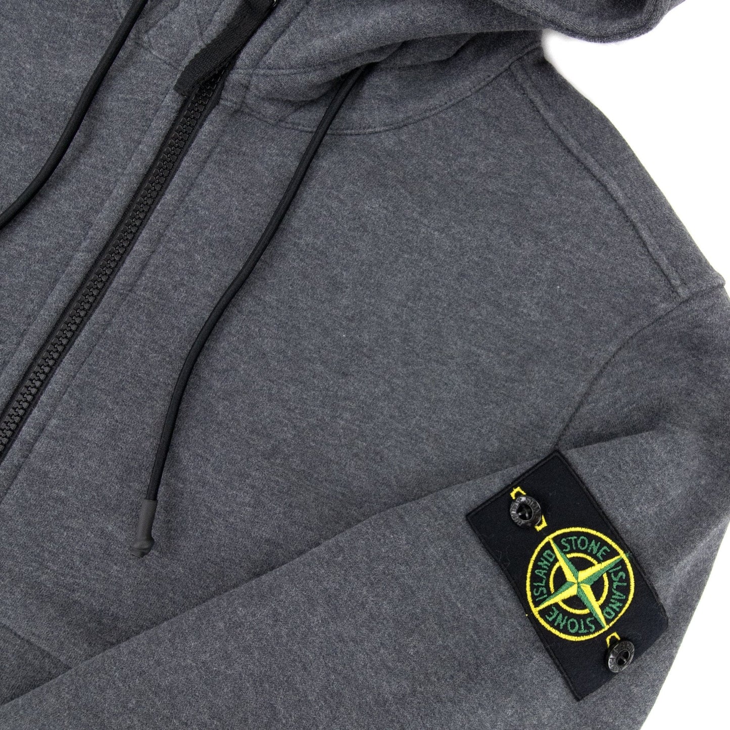 Stone Island 61420 Hoodied Zip Up Sweatshirt Grey V0m67