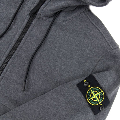 Stone Island 61420 Hoodied Zip Up Sweatshirt Grey V0m67