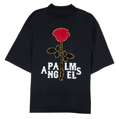 Palm Angels Large Rose T-shirt Black