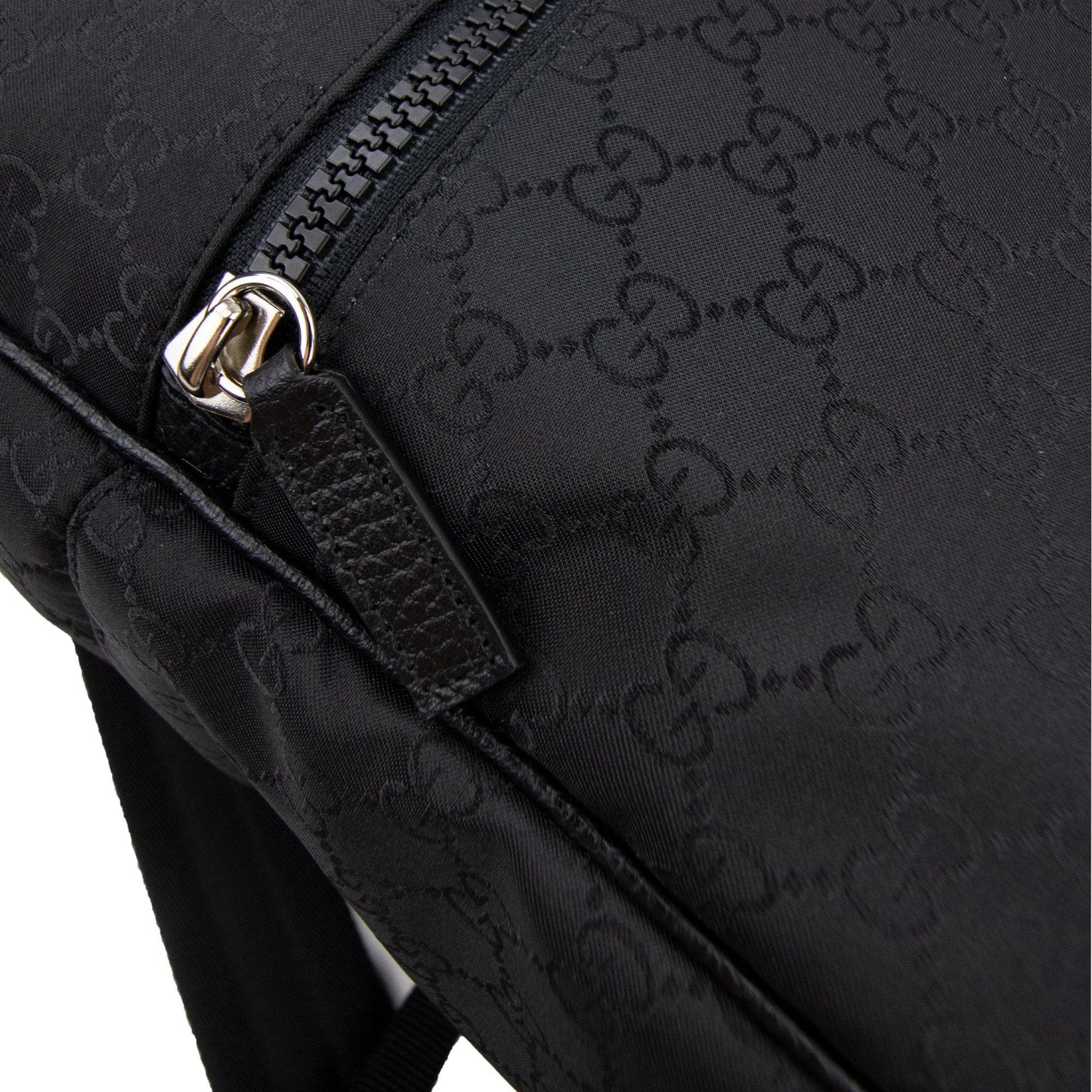 Gucci Logo Print Monogram Backpack Black 8615
