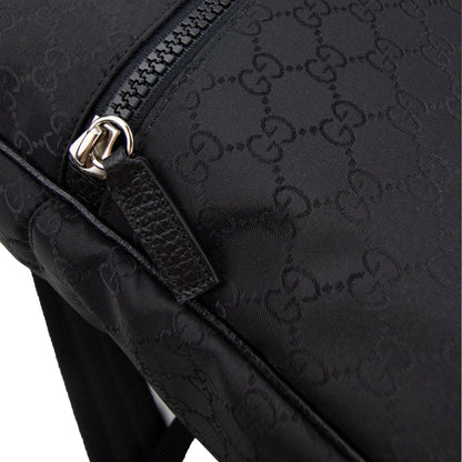 Gucci Logo Print Monogram Backpack Black 8615