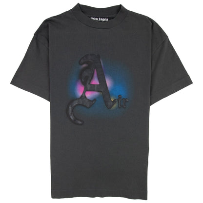 Palm Angels Garment Dyed Air Print T Shirt Black/black