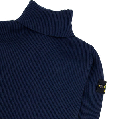 Stone Island 522C2 Full Rib Turtleneck Jumper Navy V0028