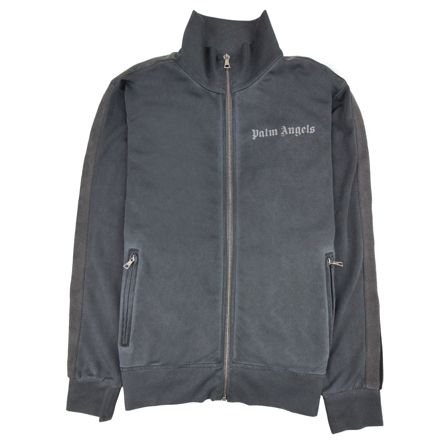 Palm Angels Garment Dyed Track Jacket Dark Grey