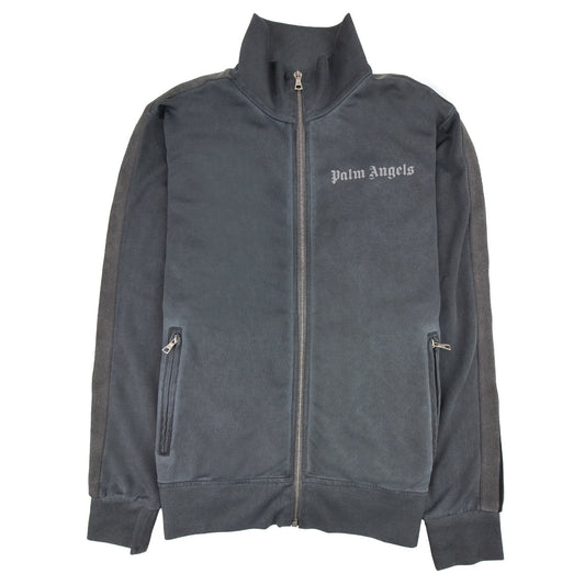 Palm Angels Garment Dyed Track Jacket Dark Grey