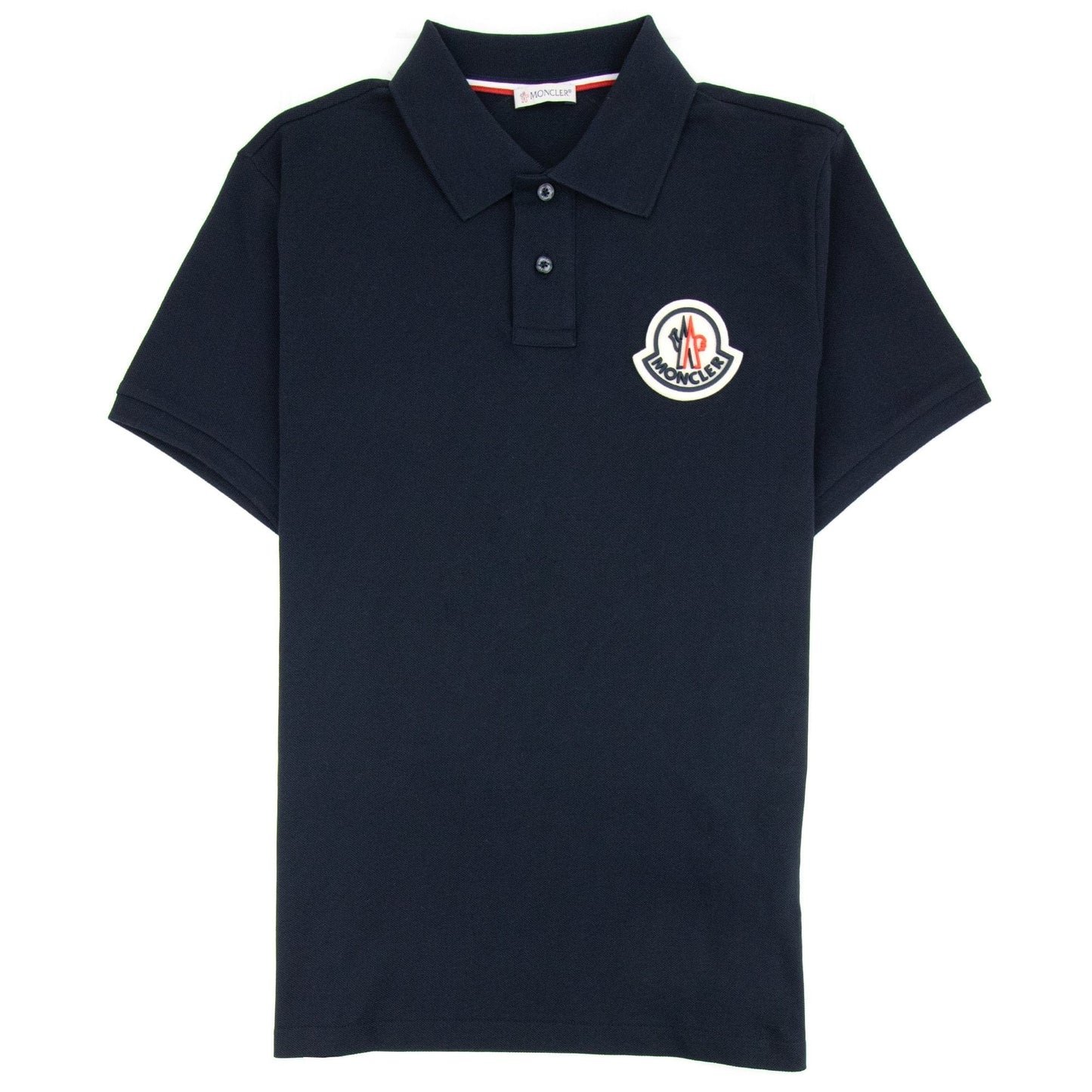 Moncler Maglia Manica Logo Polo Shirt Navy 773