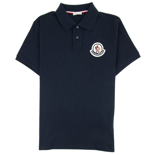 Moncler Maglia Manica Logo Polo Shirt Navy 773