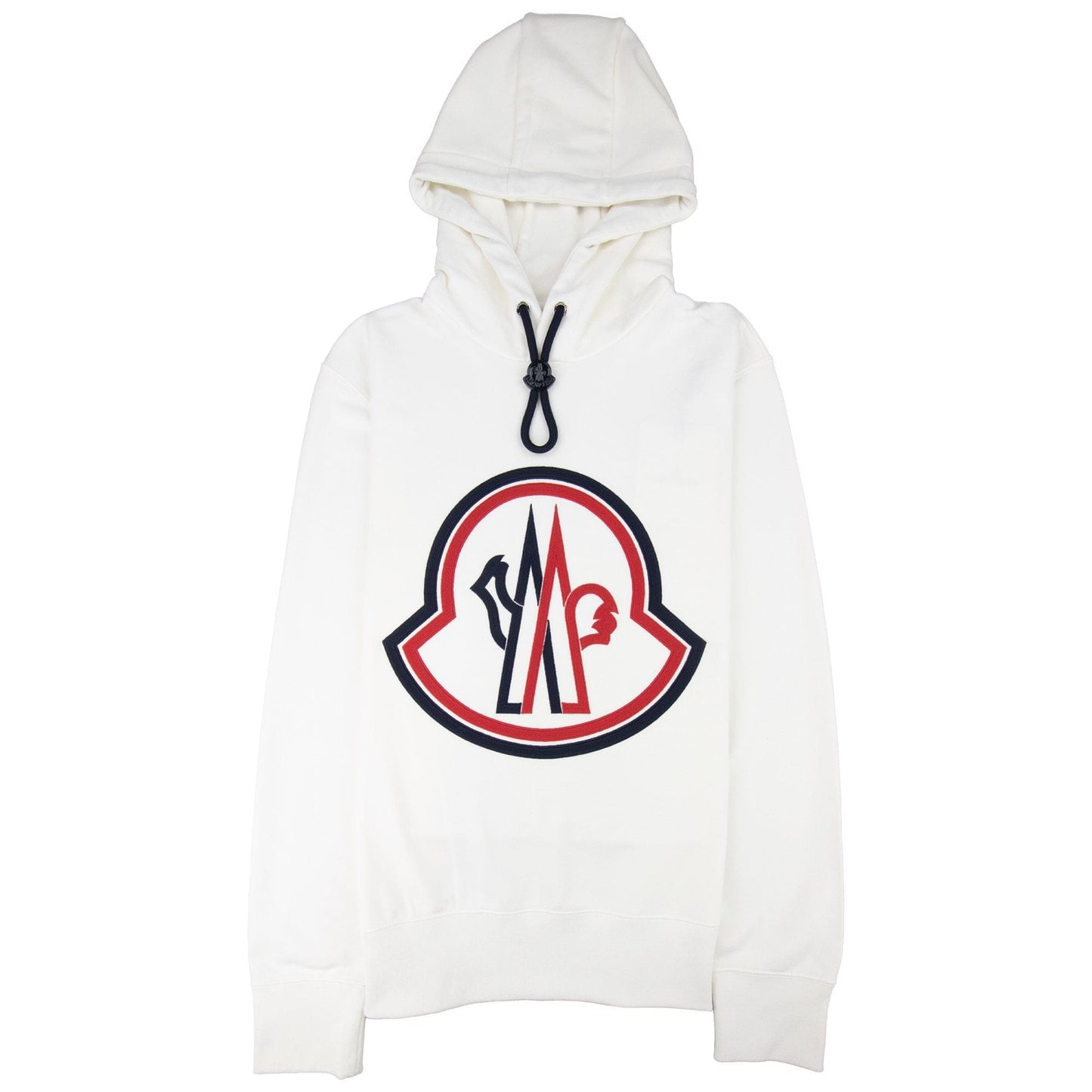 Moncler Large Logo Hoodied Sweatshirt Off White 034