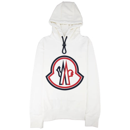 Moncler Large Logo Hoodied Sweatshirt Off White 034