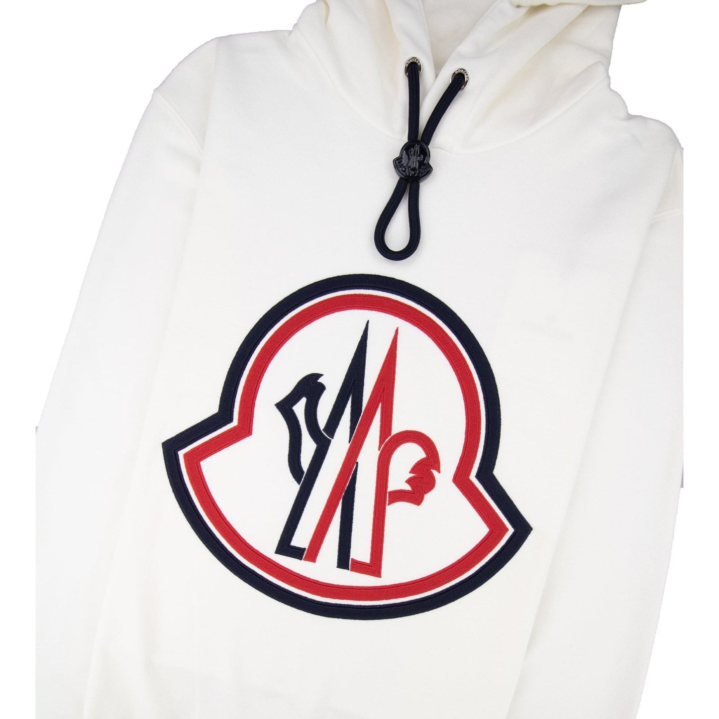 Moncler Large Logo Hoodied Sweatshirt Off White 034