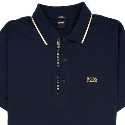 Hugo Boss Paule 4 Writing Polo Navy/gold