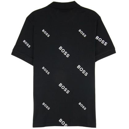 Hugo Boss Phillipson 76 Print Polo Black