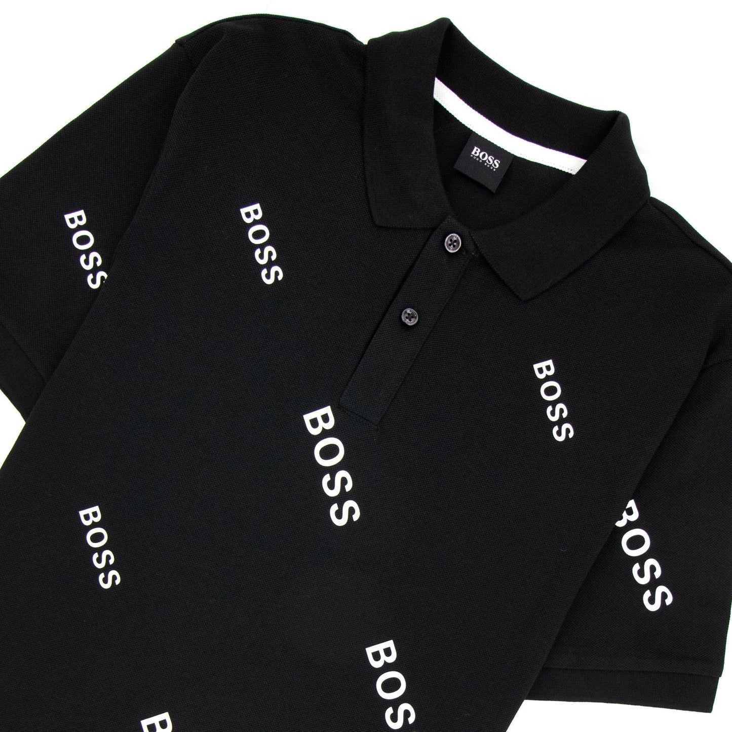 Hugo Boss Phillipson 76 Print Polo Black