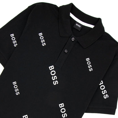 Hugo Boss Phillipson 76 Print Polo Black
