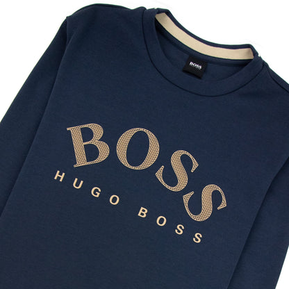 Hugo Boss Salbo Crew Sweatshirt Navy/gold