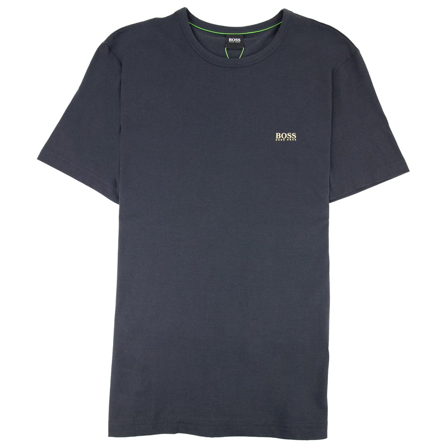 Hugo Boss Regular-fit T-shirt With Contrast Logo Navy/gold