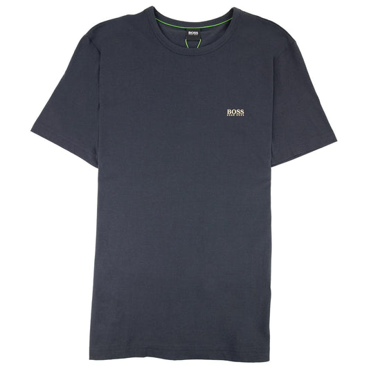 Hugo Boss Regular-fit T-shirt With Contrast Logo Navy/gold