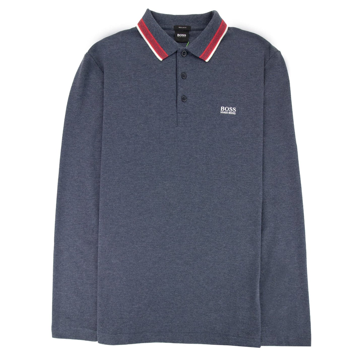 Hugo Boss Plisy Long Sleeve Polo Blue/red