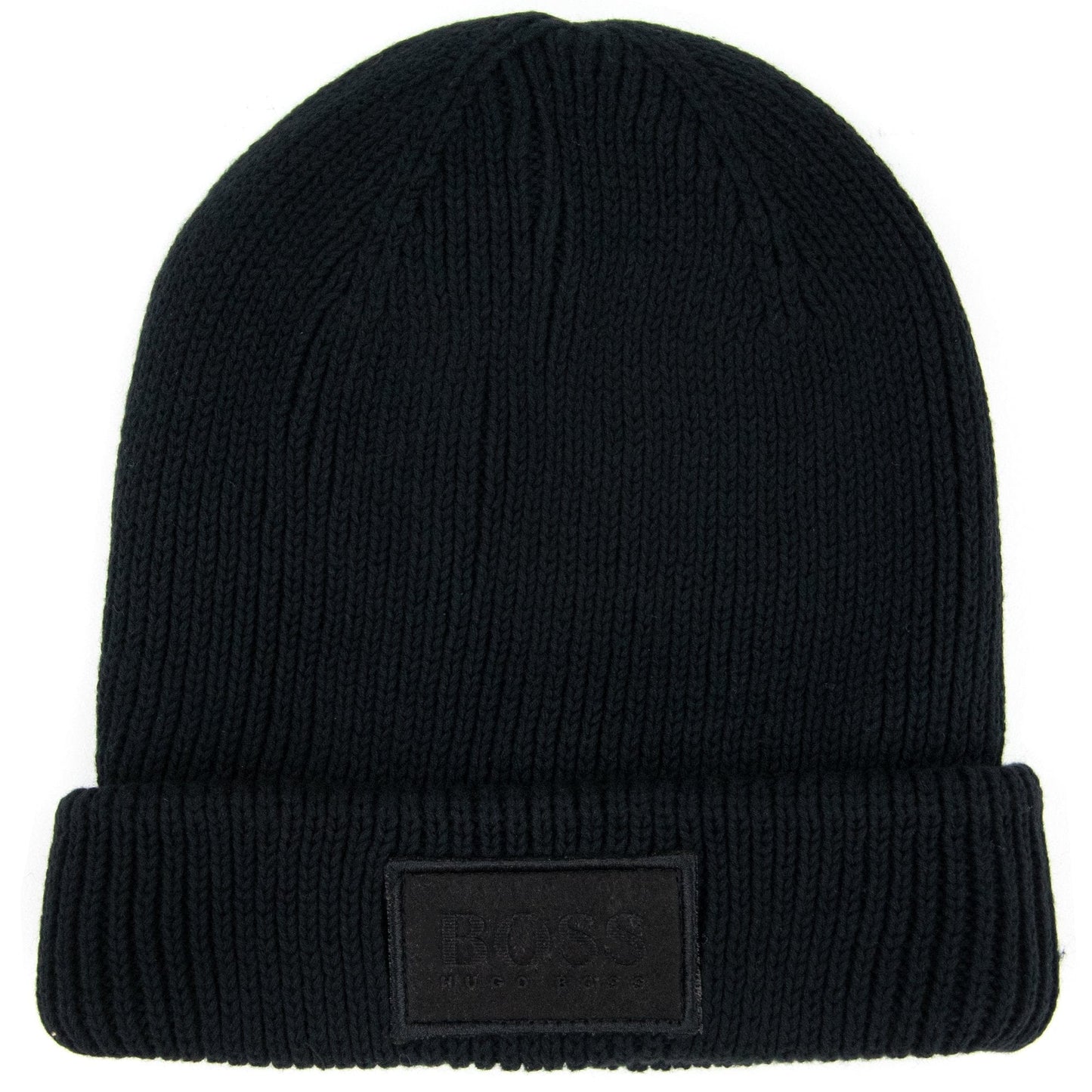 Hugo Boss Kids Cotton Beanie Hat Black