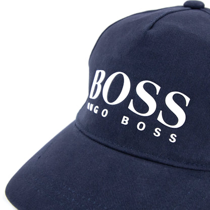 Hugo Boss Kids Rubber Logo Cap Navy