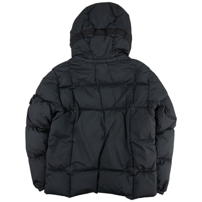 Stone Island Junior 40333 Garment Dyed Crinkle Reps Ny Down Jacket Black V0029