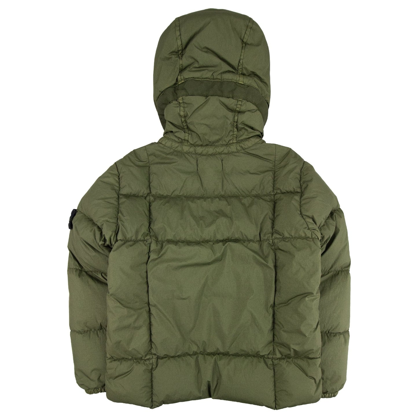 Stone Island Junior 40333 Garment Dyed Crinkle Reps Ny Down Jacket Khaki V0054