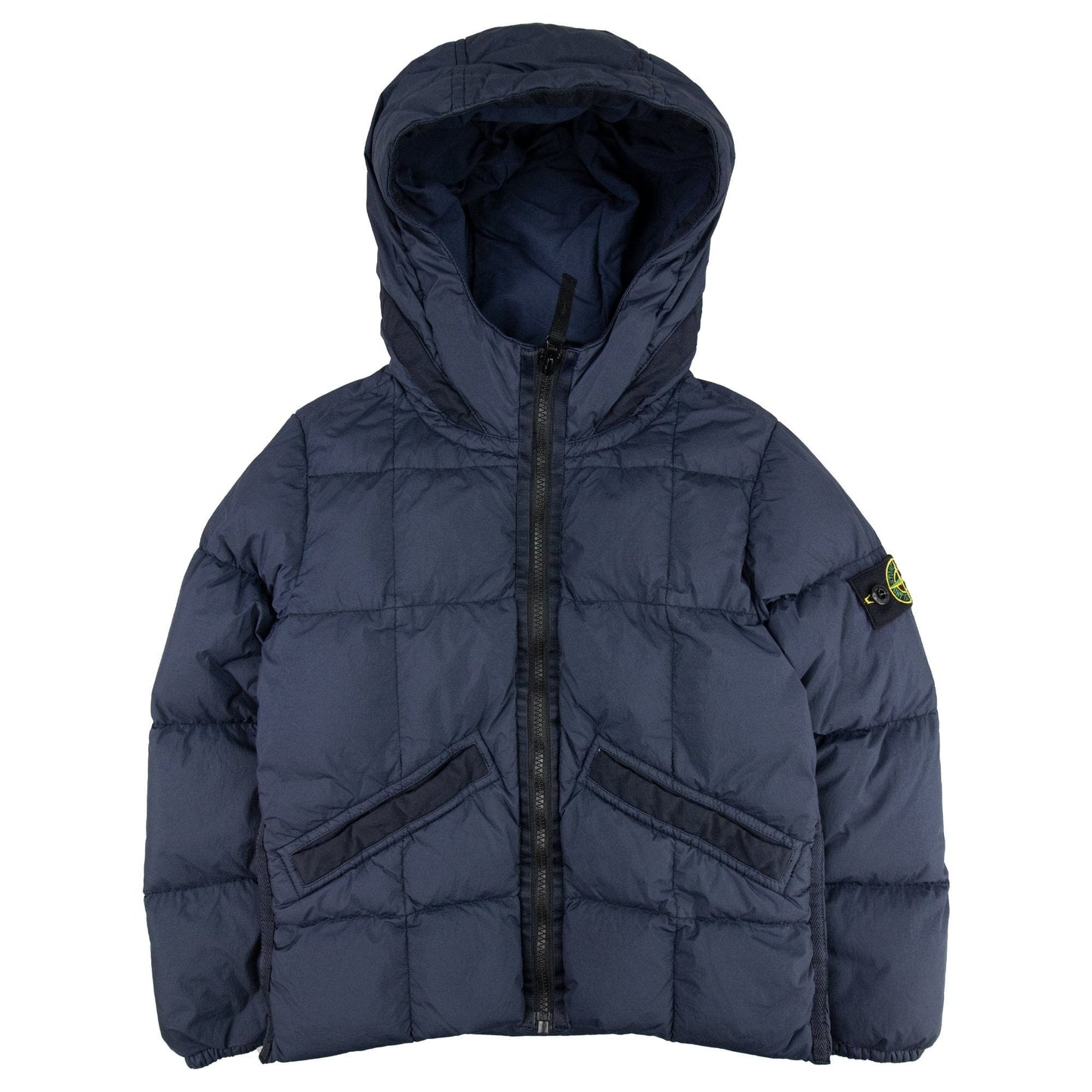 Stone Island Junior 40333 Garment Dyed Crinkle Reps Ny Down Jacket Navy V0028
