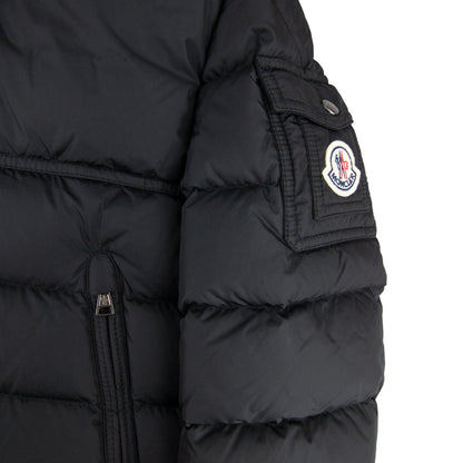 Moncler Junior New Byron Fur Coat Black