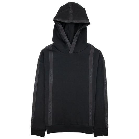 Emporio Armani Tape Logo Hoodied Sweatshirt Black 999