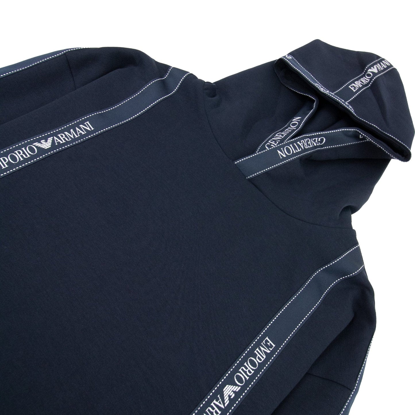 Emporio Armani Tape Logo Hoodied Sweatshirt Blue/navy 0920