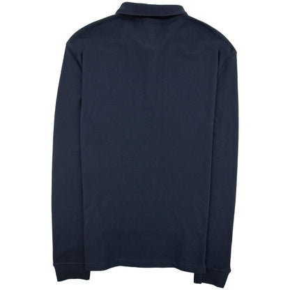 Emporio Armani Logo Long Sleeve Polo Shirt Blue Scuro 939