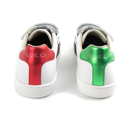 Gucci Junior Ace Leather Sneaker White 9085