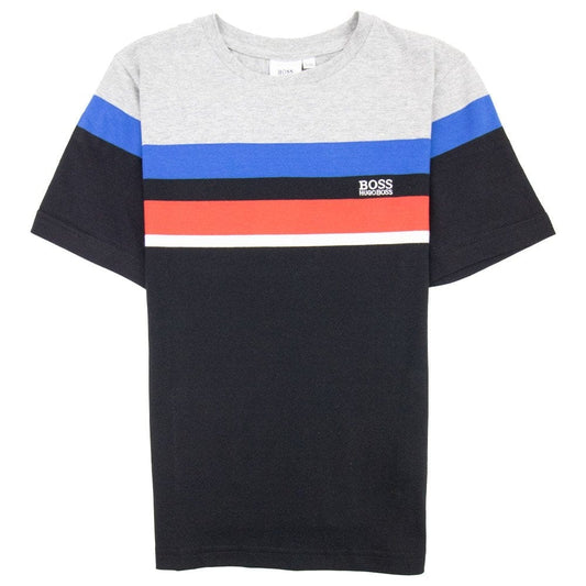 Hugo Boss Kids Striped Cotton T-shirt Multi