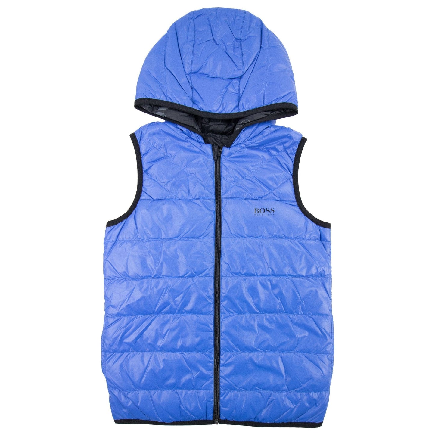 Hugo Boss Kids Logo Reversible Padded Gilet Blue Black