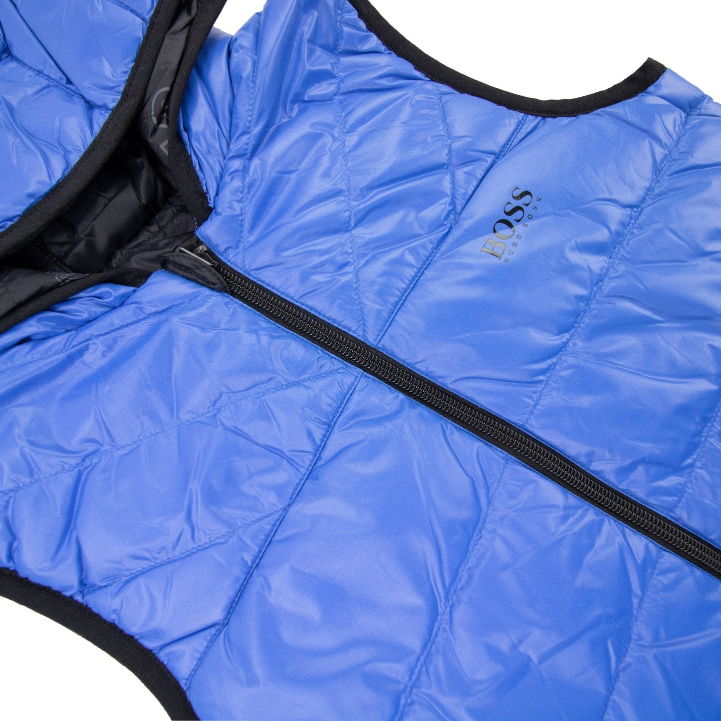 Hugo Boss Kids Logo Reversible Padded Gilet Blue Black