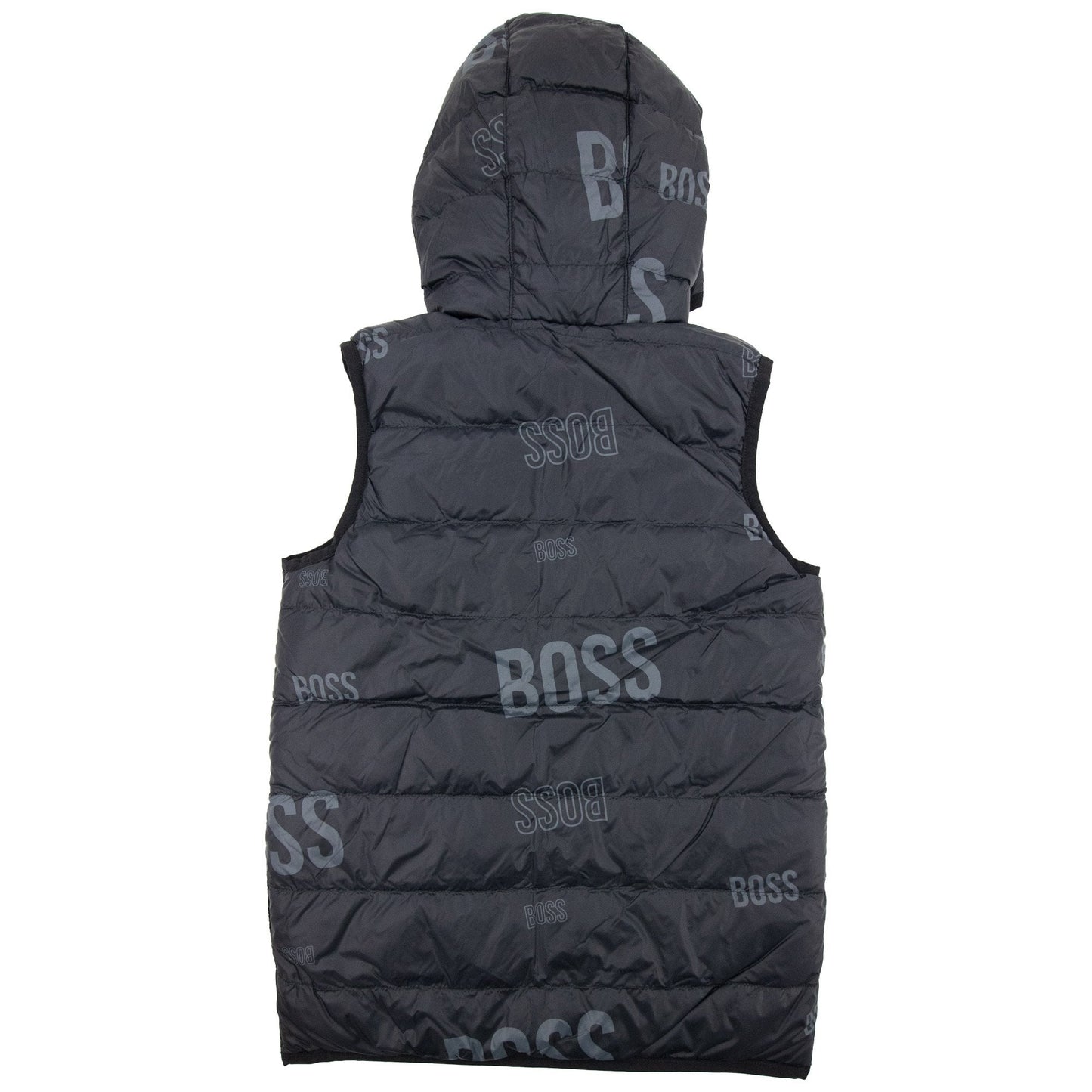 Hugo Boss Kids Logo Reversible Padded Gilet Blue Black
