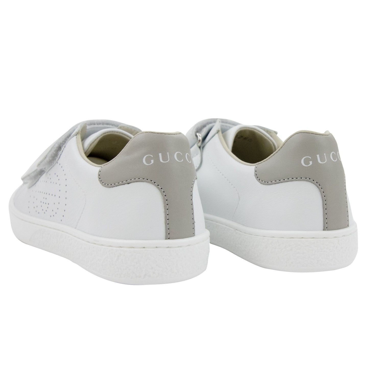 Gucci Junior New Ace Leather Trainers White 9060