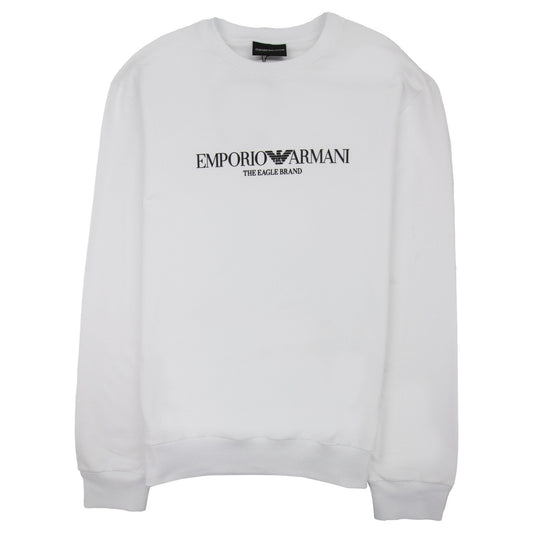 Emporio Armani Logo Print Sweatshirt White 0100