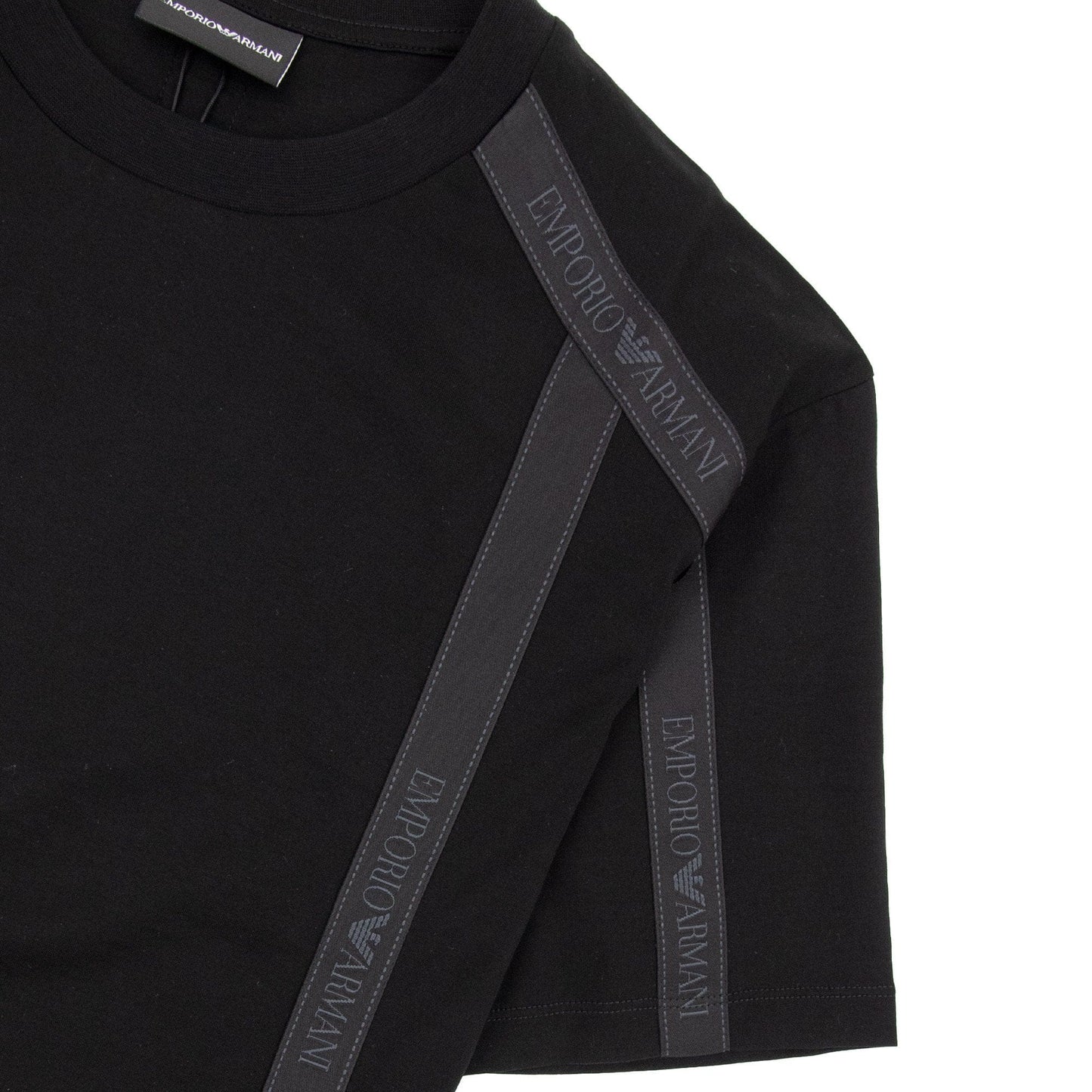 Emporio Armani Tape Logo S/s T Shirt Black 999
