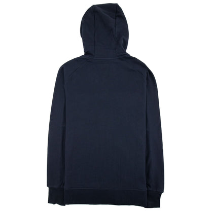 Cp Company Diagonal Raised Fleece Full Zip Goggle Hoody Navy 888