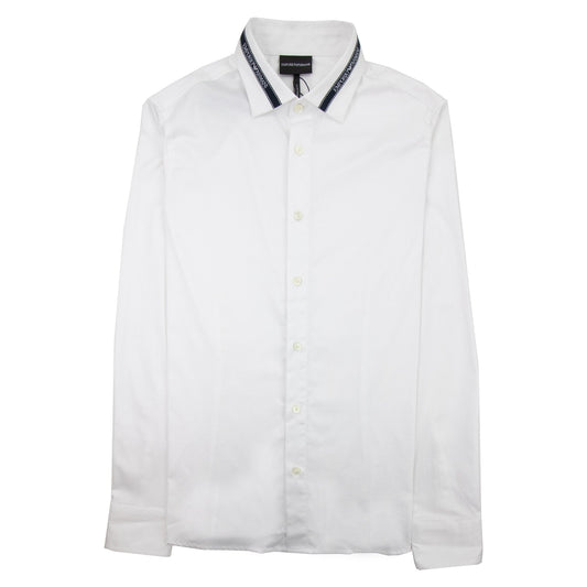 Emporio Armani Tape Logo Regular Fit Shirt Bianco 0100