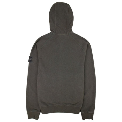 Stone Island 62190 Dust Zip Up Sweatshirt Dark Green V2m71